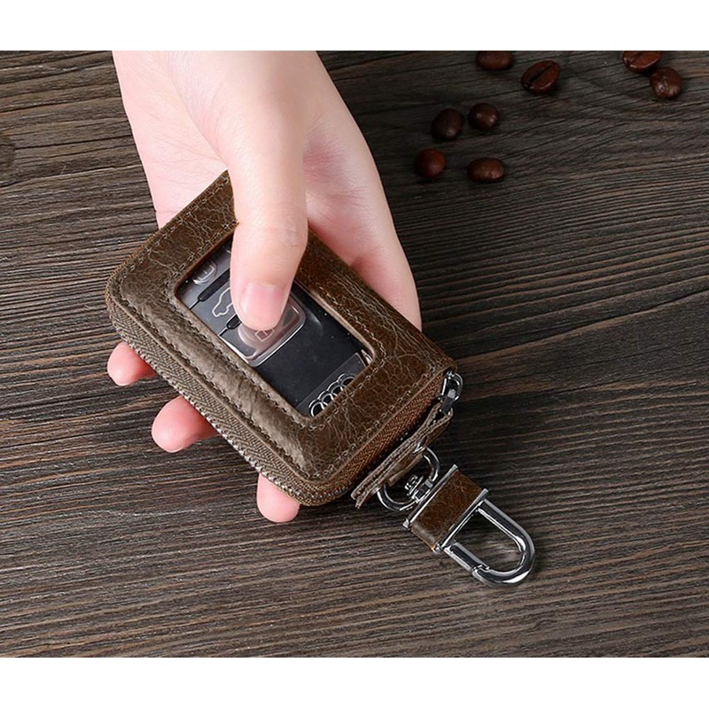Bakun - Funda de piel para llave de coche, con