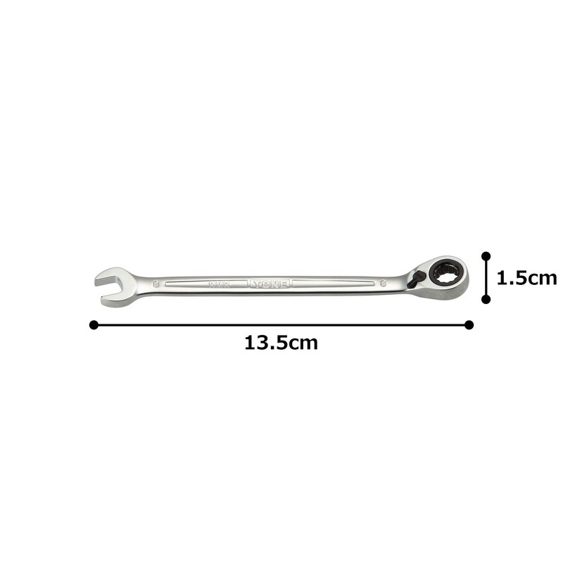 TONE RMR-08 Switchable Ratchet Glasses Wrench, 2 Sides Width 0.3