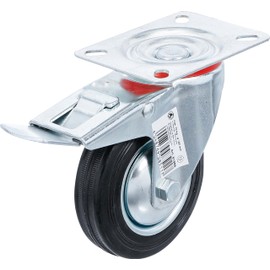 BGS Diy 81966 Swivel Castor with Brake with Screw-On Base Diameter 100 mm