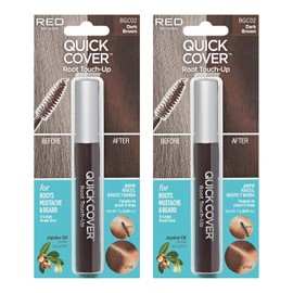 Kiss Colors Quick Cover Gray Hair Touch Up Brush Dark Brown BGC02 (2pcs)