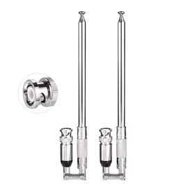 Bingfu 20-1300MHz Police Scanner Antenna 8 Sections Telescopic BNC Male Antenna 2-Pack Compatible with Uniden Whistler Radio Scanner Cobra Midland Portable Ham CB Radio