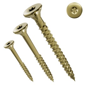 Jet-Fast Original Universal screws, Duo-countersunk head, self-drill bit, gold, 11404x40n
