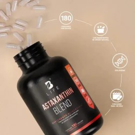 Astaxantina 180 Caps Con Omega 3 Salmón. B Life Sabor Sin sabor                                                                                       
