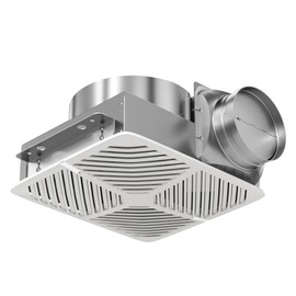 FICBXRA Bathroom Exhaust Fan White Ceiling Mount Ventilation Fan 110-130 CFM 1.0 Sones 6 Inches Duct Energy-Saving Bathroom Ventilation and Exhaust Fan