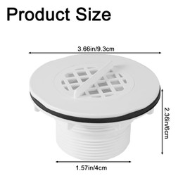 Lyreh 1pcs Threaded Inlet Strainer Compatible with Intex Filter Pumps with 1-1/2" Hoses, Above Ground Pool Inlet Strainer Replacement Parts Including Rubber Washer Filter Nut and Grid