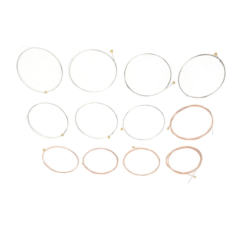 12 Pcs Acoustic Guitar Strings 12‑52 Gauge Phosphor Bronze PU