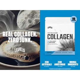 Levels Collagen Peptides, No Artificial Ingredients, 11G of Collagen, Unflavored, 1LB