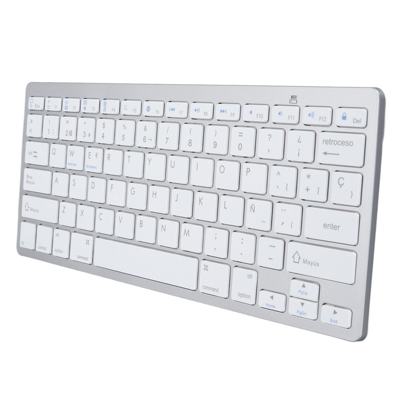 Wireless Bluetooth Keyboard Portable Compact Ultra Thin Bilingual Universal for