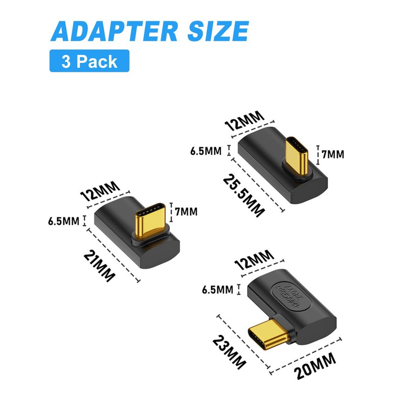 Poyiccot 40Gbps USB Type C Extension Adapter, 240W USB C