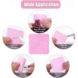 Celulosa para Uñas sin Pelusa, 200Pcs Almohadillas para Limpiar Uñas, sin Pelusas de Algodón Para, Adecuado para Eliminar, Pulir Esmalte de Gel y Prep