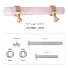 mookaitedecor Set of 2 Brushed Brass with Rose Quartz Crystal
