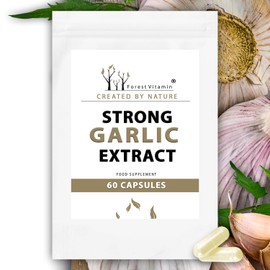 Garlic Extract - Forest Vitamin - Strong Garlic Extract - 60 Capsules - 2 Month Supply - Natural Garlic Extract - Immunity, Health & Beauty