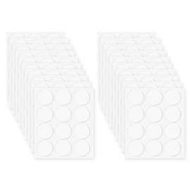 HARFINGTON 240pcs Double Sided Sticky Tape Dots, Adhesive Two Sided Nano Dots, Clear Removable Mounting Round Sticky Dots Traceless for Art Craft, Decoration, 1.38" x 0.04"