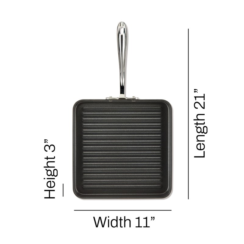 All-Clad HA1 Hard Anodized Nonstick Grill 11x11 Inch Oven Safe