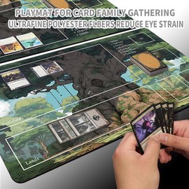 Board Game MTG Playmat + Free Waterproof Bag, Stitched Edges, Smooth Rubber Surface, MTG PlayMat with Zones (An Original Angel of Flight Alabaster Playmat) (MTG (1))