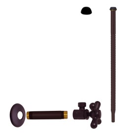 Westbrass D103K12X-12 1/2" IPS x 3/8" OD x 12" Corrugated Supply Kit, Oil Rubbed Bronze