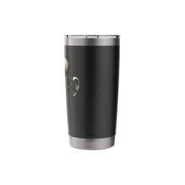 Cigar smoking monkey retro vintage motorcycle biker helmet Stainless Steel Insulated Tumbler