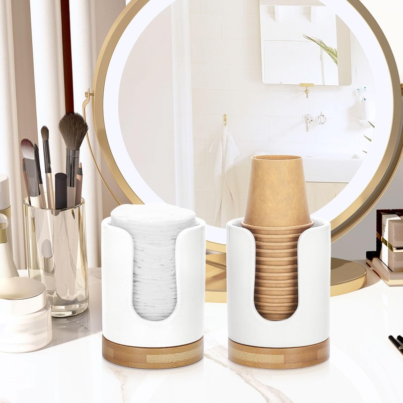 Soleebee Ceramic Bathroom Cup Dispenser, Hold 3 oz Mouthwash Cup