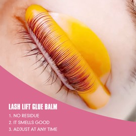 Libeauty Eyelash Lifting Glue and Eyebrow Glue, Pink Peach Flavour, Can Be Used as Gel for Eyebrow Enhancement, 20 g
