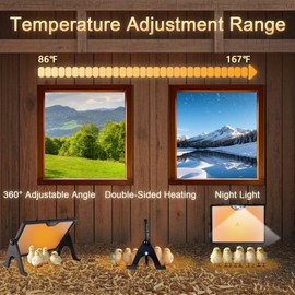 YCaeiou Brooder Plate for Chicks, Adjustable Height & Angle Chick Heat Plate for 30 Chicks, Chick Brooder Heating Plate with Remote Control, Chicken Coop Heater