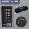 Tool Roll Organizer with Stand-up Baffle,1680D PVC Motorcycle Tool Roll