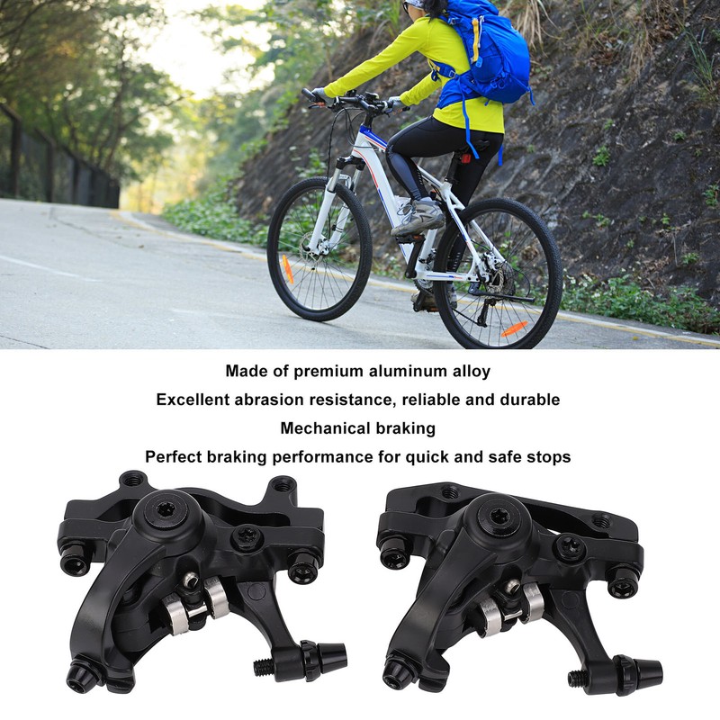 2PCS Bike Disc Brake Kit Aluminum Alloy Bilateral Drive Mechanical
