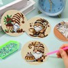 8 pcs 5D DIY Coffee Gnome Diamond Paintings Coasters with