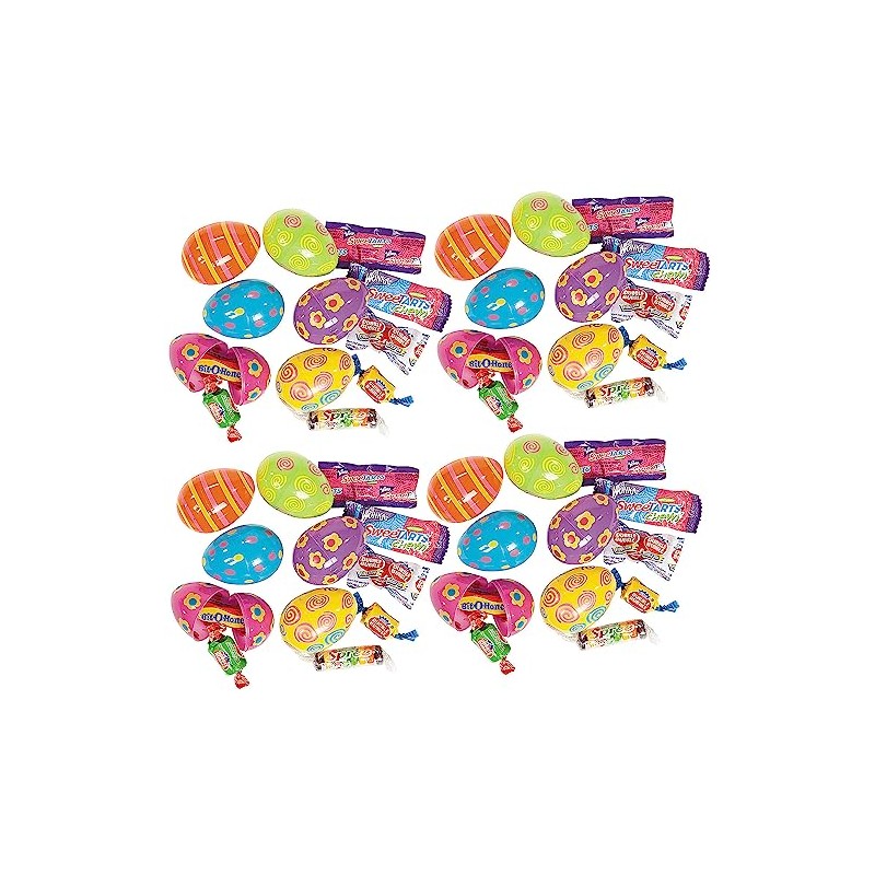 Fun Express 2 1/4" Bulk 144 Pieces Candy-Filled Bright Printed