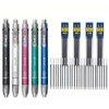 MROOFUL 34Pcs/Set 6 Colors Pen Creative Multicolor Ballpoint Pen With