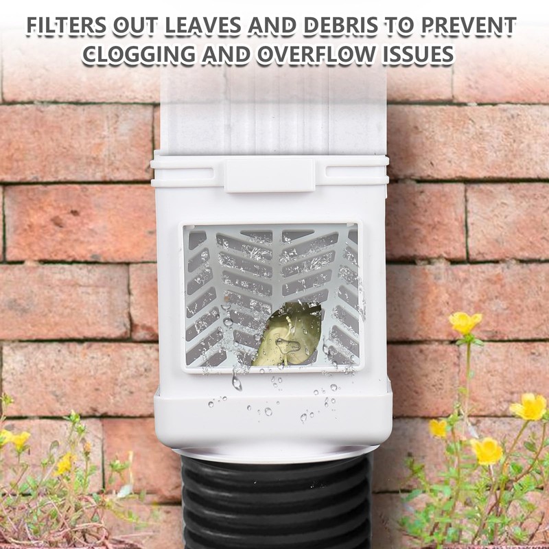 CYTMALHG Downspout Filter,Downspout Leaf Filter,Leaf Removers,Fits 2X3 Gutter Downspout and
