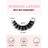 ENSHORE Russian Strip Lashes D Curl Fluffy Eyelashes Faux Mink