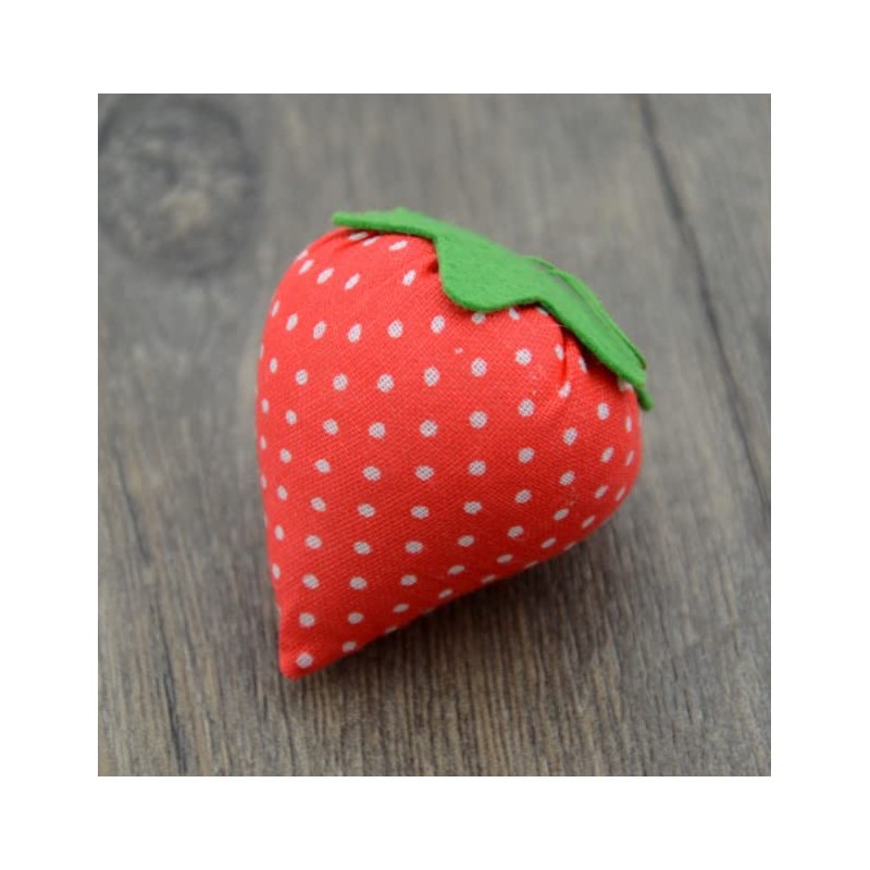 2.36" DIY Craft Strawberry Pin Cushion,Needle Holder Sewing (6 *