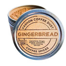 Vashon Island Coffee Dust - Gingerbread | Coffee Spice Blend to Flavor Coffee and Tea | Cinnamon, Ginger, Allspice, Clove, Nutmeg | No Sugar, No Artifical Flavors, 120 Servings