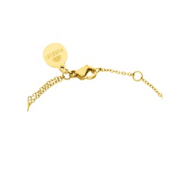 Purelei® Alohi Heart Bracelet - Stainless Steel Double Row Heart Bracelet in Gold, Silver & Rose Gold, One size, Stainless Steel, Agate