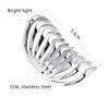COUYA Polished Stainless Steel Split Style Ring Multilayer Stacked Knuckle