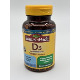 Nature Made Nature Made D3 Extra Strength 5000 IU 125mcg - 240 Softgels