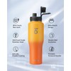 Trebo 32oz Insulated Water Bottle that Fits in Cup Holder,