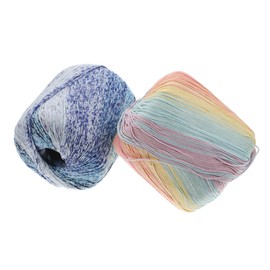 OHPHCALL 2pcs Cotton Hand Knitting Yarn Soft Woolen Line for DIY Crafts for Sweaters Hats Scarves More Comfortable Durable Knitting Supplies