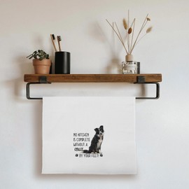 uinwk Collie Dog Kitchen Towels - Collie Gifts for Collie Lovers Women, Collie Hand Towels Dish Towels, Collie Stuff,Collie No Kitchen is Complete Without a Collie, 16x24 Inch