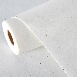 MAIMAIS Grasscloth Peel and Stick Natural White Wallpaper&Wall Fabric Self Adhesive Removable Easy to Clean for Bedroom,Living Room,Office,Studio(16.5”x236.2”) (Herbaceous Coffee&Silver Powder) 10201