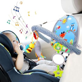 Summer Seat & Stroller Activity Toy - Baby Sensory Toys Soft Hanging Toys for Babies 0-12 Months Boys Girls Carseat Crib Stroller, with Ringing Bell, Music, Christmas:_Multi-color