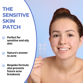 The Sensitive Skin Patch (48 Patches) | Bespoke Formula Pimple Patches for Face | Clear Skin, Gentle Touch | Results After 6 Hours | Strategically Curated Ingredients | Created By Dermatologists