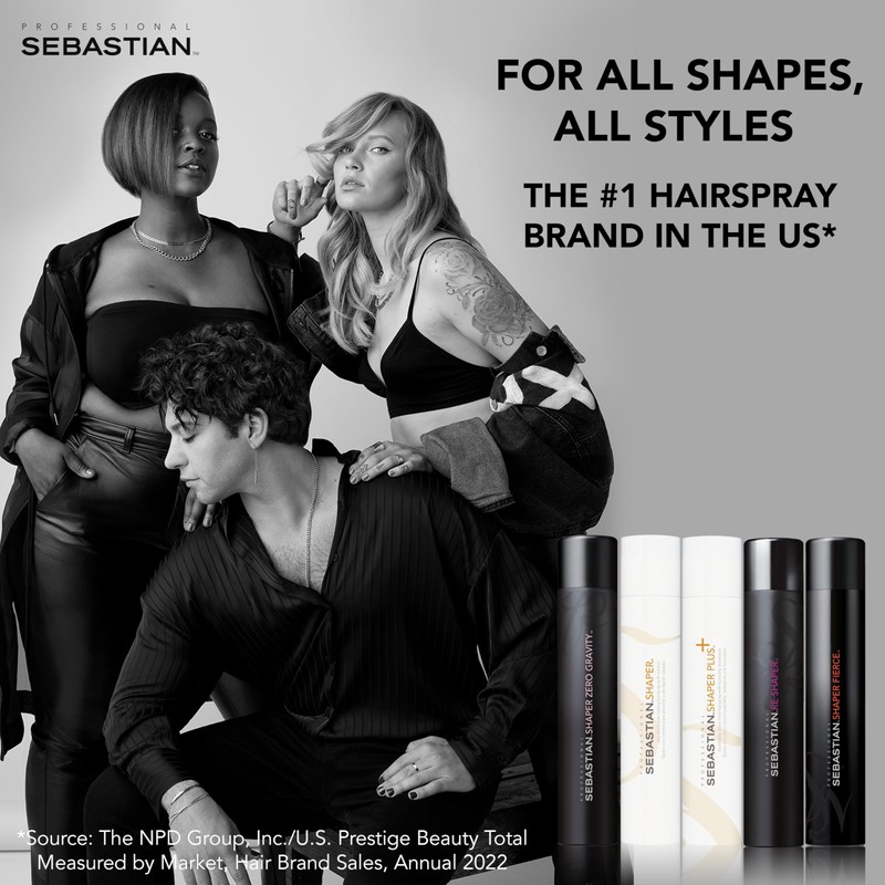 Sebastian Professional Shaper Zero Gravity Hairspray | Brushable-Lightweight, Flexible Hold