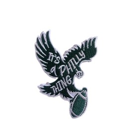 Generic Philadelphia (Philly Thing) Iron On Patches for Clothing Saw On/Iron On Embroidered Patch Applique for Jeans, Hats, Bags, Green