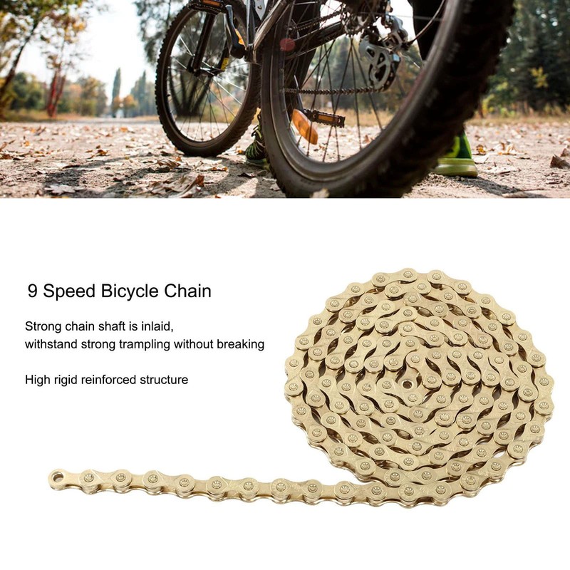 Manganese Steel 9 Speed Bicycle Chain for Road Mountain Bikes,
