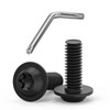 Wavanta 20Pcs M6 Bolts, M6 x 16mm Flanged Button Head