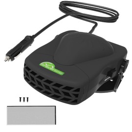 Travel Time 12V Heater & Fan, 180w - Universal for Vehicles, Dual Heat & Fan, Truck & Car Heater, Portable, Includes Mounting Accessories