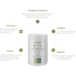 INNER | D-TX | Cúrcuma, Vinagre de Manzana, Jengibre, Inulina, Papaína | Para 30 días