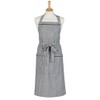 Hampton - Denim and Grey Stripe - 100% Cotton Apron