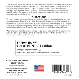 Lundmark Floor Maintainence Spray Buff Compound, 1-Gallon, 3267G01-4